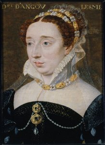 Portrett av Diane de France, hertuginne av Angoulême (1538-1619), legitimert datter av Henry II Portrett av Diane de France, hertuginne av Angoulême (1538-1619) av Workshop of François Clouet