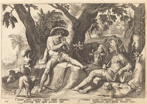Mercury Putting Argus to Sleep   1251149   no       norwegian Successfully Translated  Original: Klassieke voorstelling met mannen rond een sarcofaag Homme devant un tombeau antique Improvisations sur cuivre (series title) Translat: Klassieke voorstelling 