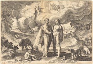 Prometheus skaper mennesket og animerer ham med ild fra himmelen