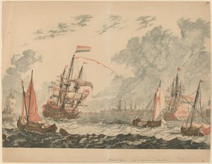 Elven IJ ved Amsterdam, 1680-1690-tallet.