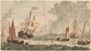 Elven IJ ved Amsterdam, 1600-tallet.