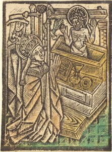 Saint Gregory av Workshop of Master of the Aachen Madonna