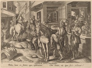 Staphae, Sive Stapedes (stigbøyler eller fotstøtter) av Workshop of Philip Galle after Jan van der Straet