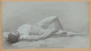 Liggende naken mann (1. pris 1806)