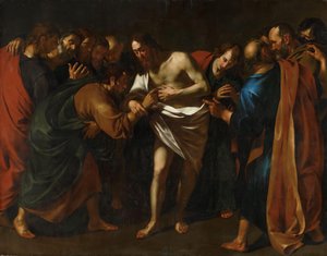 The Incredulity of St Thomas av Wouter Pietersz II Crabeth