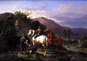Watering the Horses (olje på lerret)