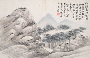 Lesing i det bortgjemte Pine Studio (Song yin an) av Wu Dacheng