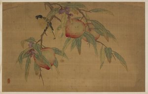 Fugl, frukt og blomster