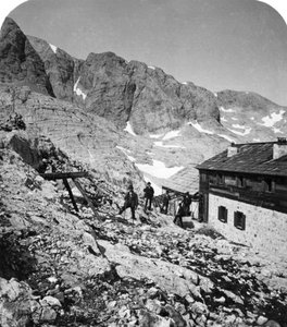 Simony Hut, Salzkammergut, Østerrike, ca 1900-tallet. av Wurthle and Sons