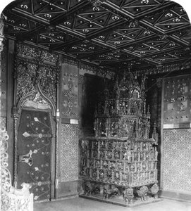 Ovnen i Princes Chamber, Festung Hohensalzburg, Salzburg, Østerrike, ca 1900-tallet. av Wurthle and Sons