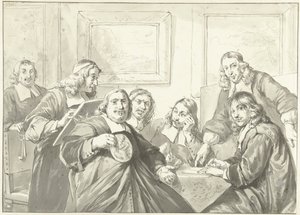 Tilsynsmennene for Saint Luke-lauget i Haarlem, 1675.
