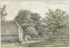 Sti gjennom landsbyen Manen ved Ede Vei gjennom grenda Manen ved Ede av Wybrand Hendriks