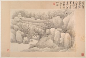 Landskap med dikt av Xian Gong