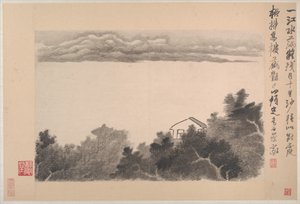 Landskap med dikt av Xian Gong