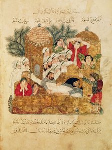 Ms Arab 5847 f.29, Begravelse av et pestoffer, fra 
