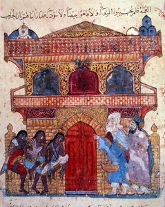 den borgerlige al-Harith (Al Harith), sønn av Hammam, og den vandrende navigatøren Abu-Zayd (Abu Zayd) (eller Al-Hariri eller Al Hariri) (1054-1122) i Lumi av Yahya ibn Mahmud Al Wasiti