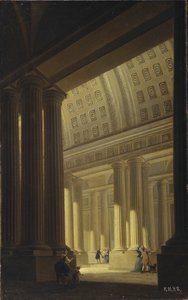 Den indre utsikten over et tempel. En dorisk vestibule, 1781 av Yakov Gerasimovich Farafontyev