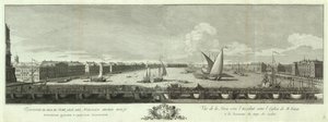 Utsikt over elven Neva mellom Isaac-kirken og Cadet Corps Book til 50-årsjubileet for St Petersburg, 1753 av Yakov Vasilyevich Vasilyev