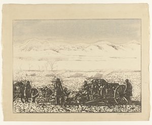 krigslandskap Senso fukei av Yamagishi Kazue (signed by artist)