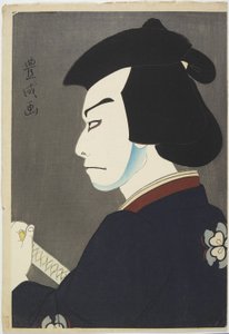 Skuespiller Nakamura Kichiemon I som Hoshikage Doemon, 1921 (treblokktrykk i farger)