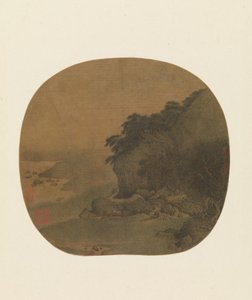 Eremitage ved en furu-dekket bløff, andre halvdel av 1100-tallet. av Yan Ciyu