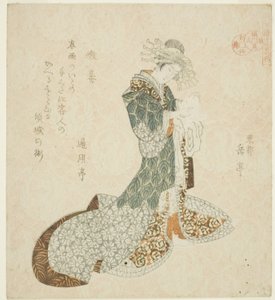 Liu Haichan (Gamma), fra serien "The Life of the Taoist Immortals Parodied by Courtesans - A Series of Seven" av Yashima Gakutei