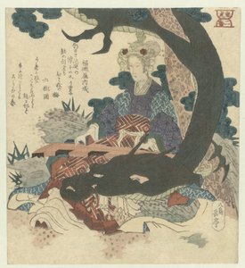 Nummer to: Kinesisk kvinne med drage Niban (tittel på objekt) Dragon and Tiger (serietittel) Ryûko (serietittel på objekt) av Yashima Gakutei