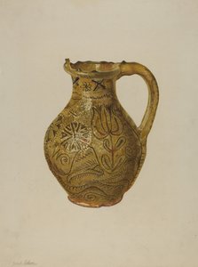 Pennsylvania German Puzzle Jug, ca. 1938.