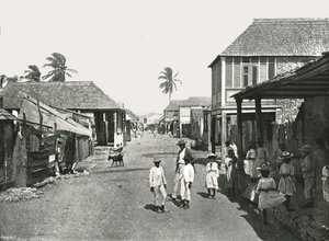 Gatebilde i Port Royal, Jamaica, 1895.