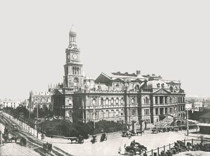Det nye rådhuset, Sydney, Australia, 1895.