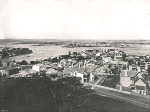 Utsikt fra North Shore, Sydney, Australia, 1895.