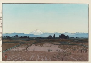 Fuji fra Musashino av Yoshida Hiroshi