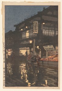 Kagurazaka Street etter et nattregn av Yoshida Hiroshi