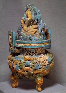 Kinesisk kunst: brennerparfymer i terrakotta. Yuan-dynastiets periode. 1271-1368. av Yuan Dynasty Chinese School