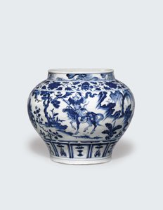 Hvit og blå Guan, midten av 1300-tallet (keramikk) av Yuan Dynasty Chinese School