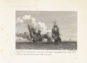 Jan Bart in dienst van de koning van Frankrijk, 1678 Ved freden i 1678 gikk Jean-Bart inn i kongens tjeneste, han fikk kommandoen over en 14-kanons Corvette, som han tok en 16-kanons Corsair Saltin med (tittel på objekt) Samling av kammer