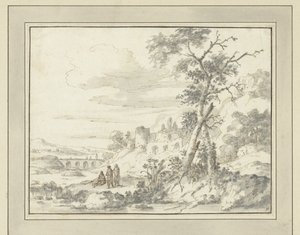 Fjelllandskap med ruiner av Zacharias Blijhooft