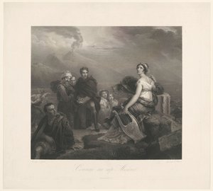 Corinne med vinsj på Capo Miseno Corinne au cap Misenel (tittel på objekt) av Zachée Prévost