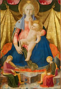 Madonna of Humility med Two Musician Angels, ca. 1450 av Zanobi Strozzi