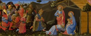 Tilbedelsen av magiene, ca. 1433-1434 av Zanobi Strozzi