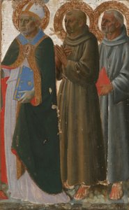 De hellige Zenobius, Frans og Antonius av Padua av Zanobi di Benedetto Strozzi