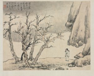 Landskapsalbum i forskjellige stiler: Snowy Landscape, 1684. av Zha Shibiao