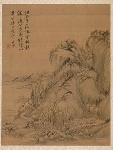 Landskap i stil med Ching Hao, 1775.