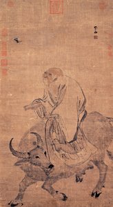 Laozi rir på en okse, mellom 1368 og 1644 av Zhang Lu