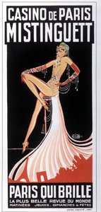 Plakat av Mistinguett (Mistinguette) på Casino de Paris av Zig. 1931.DR av Zig