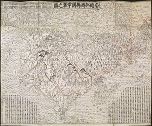 Det buddhistiske verdenskartet, 1710 av Zuda Rokashi Hotan