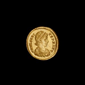 Gammel Konstantinopel-mynt som viser Arcadius, 383-408AD (bilde)