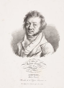 Andre-Marie Ampere , fransk fysiker og matematiker, ca 1820 av Frederick (attr. to) Barnard