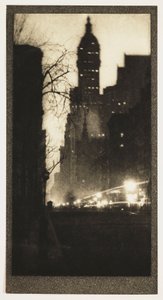 Broadway om natten, ca 1905 av John Pardon