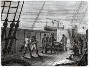 Kabeltelegrafikk sous marin. Telegrafisk undersjøisk kabel. av Frederick (attr. to) Barnard
